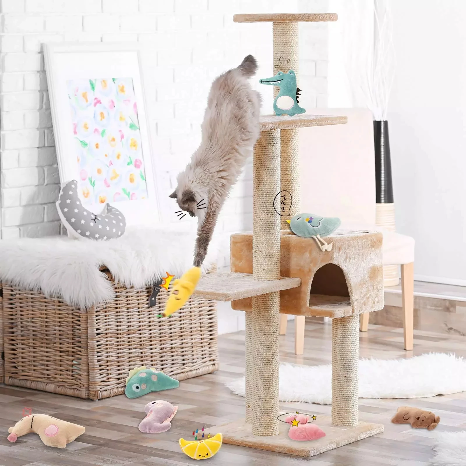 

Catnip Pet Supplies Teeth Grinding Catnip Toys Cat Self-Healing Toy Cat Chew Toys Funny Fish Toy Kitten Chewing Vocal Toy