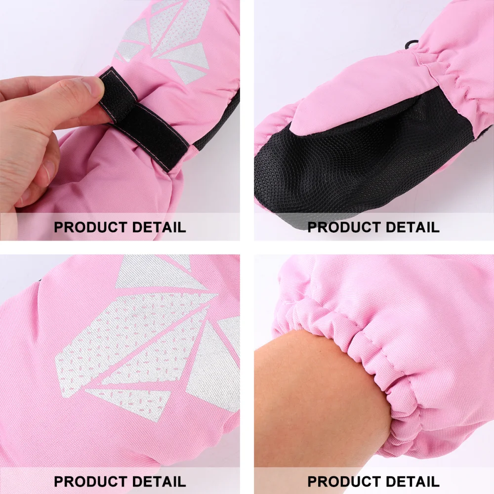 

1 Pair Children Winter Warm Ski Windproof Non-slip Snow Mittens