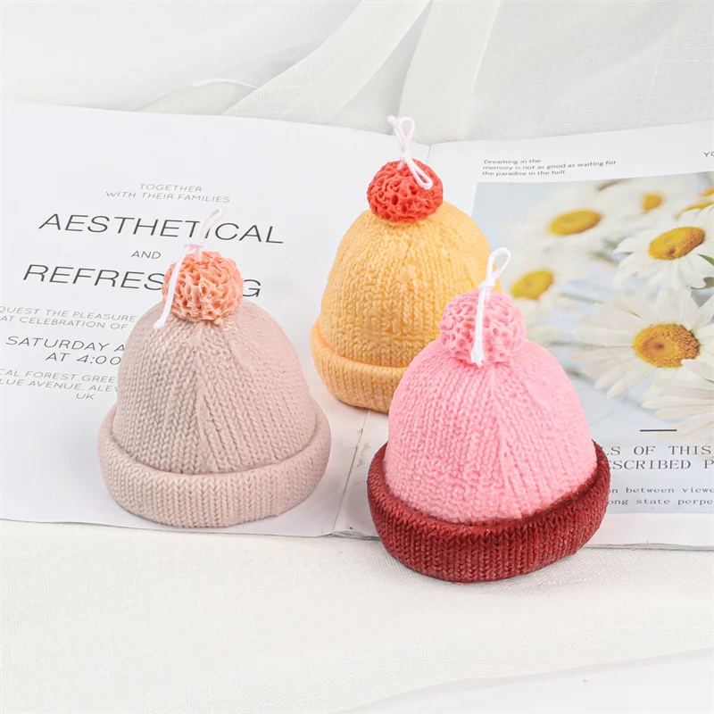 Милая вязаная шерстяная шляпа для свитера ручная работа фотоформа 3D силиконовая