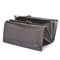 womens wallet genuine leather large capacity zipper package coin purses id card holder ladies clutch female phone money bag