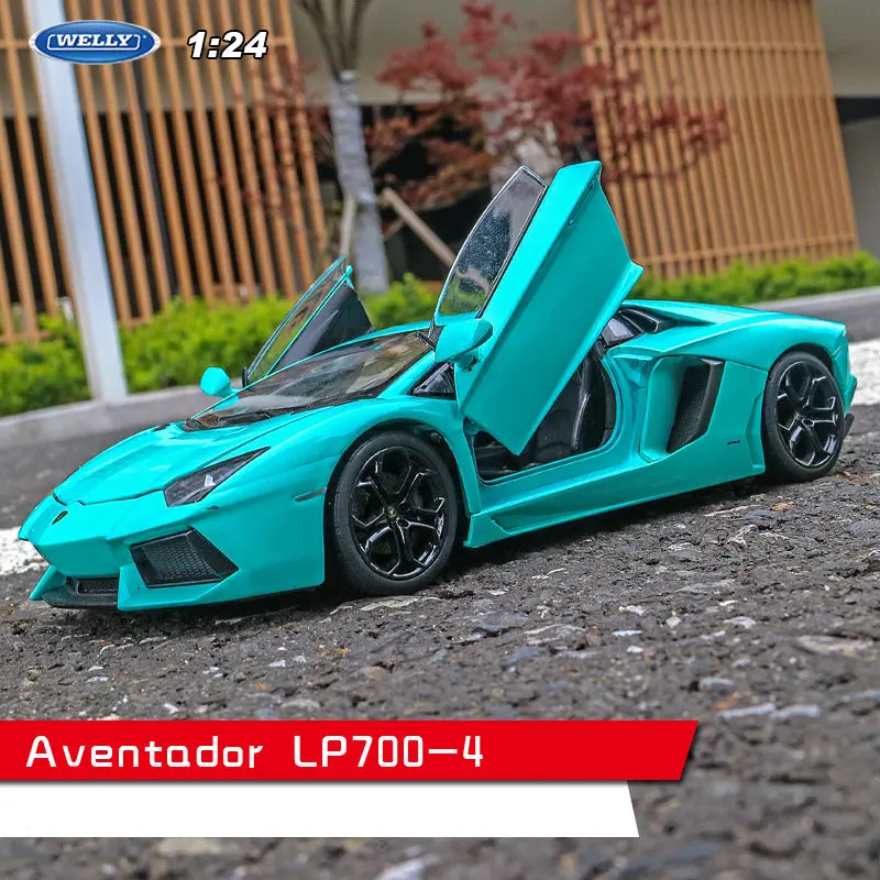 LP700-4 welly 1:24 Lamborghini LP700 car alloy car model simulation car decoration collection gift toy Die casting model boy toy - Color: LP700-4