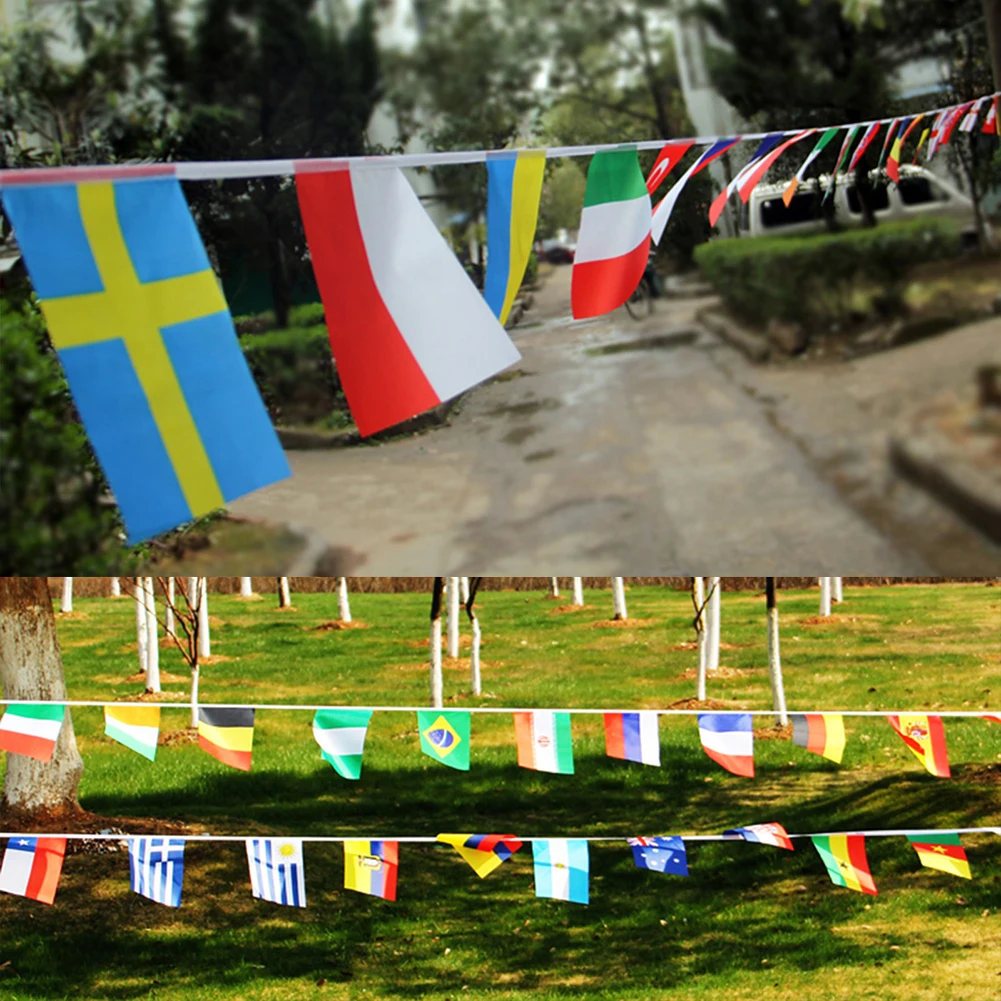 

2021 European Football Championship Bunting 24 Nations Bunting Flags Banner for Sports Bar Restaurant Garden Party Decorations