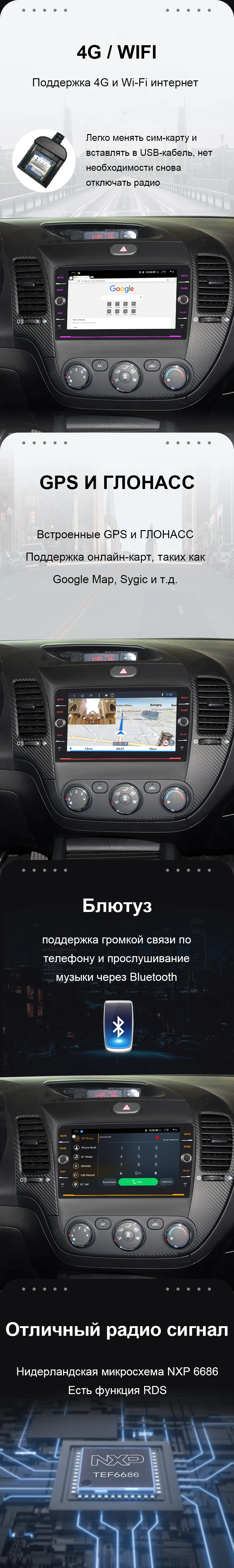 Автомобильный мультимедийный Dvd gps плеер EBILAEN для KIA Cerato Forte 2012- 2Din Android 8,1 Авто Радио Навигация магнитофон K3