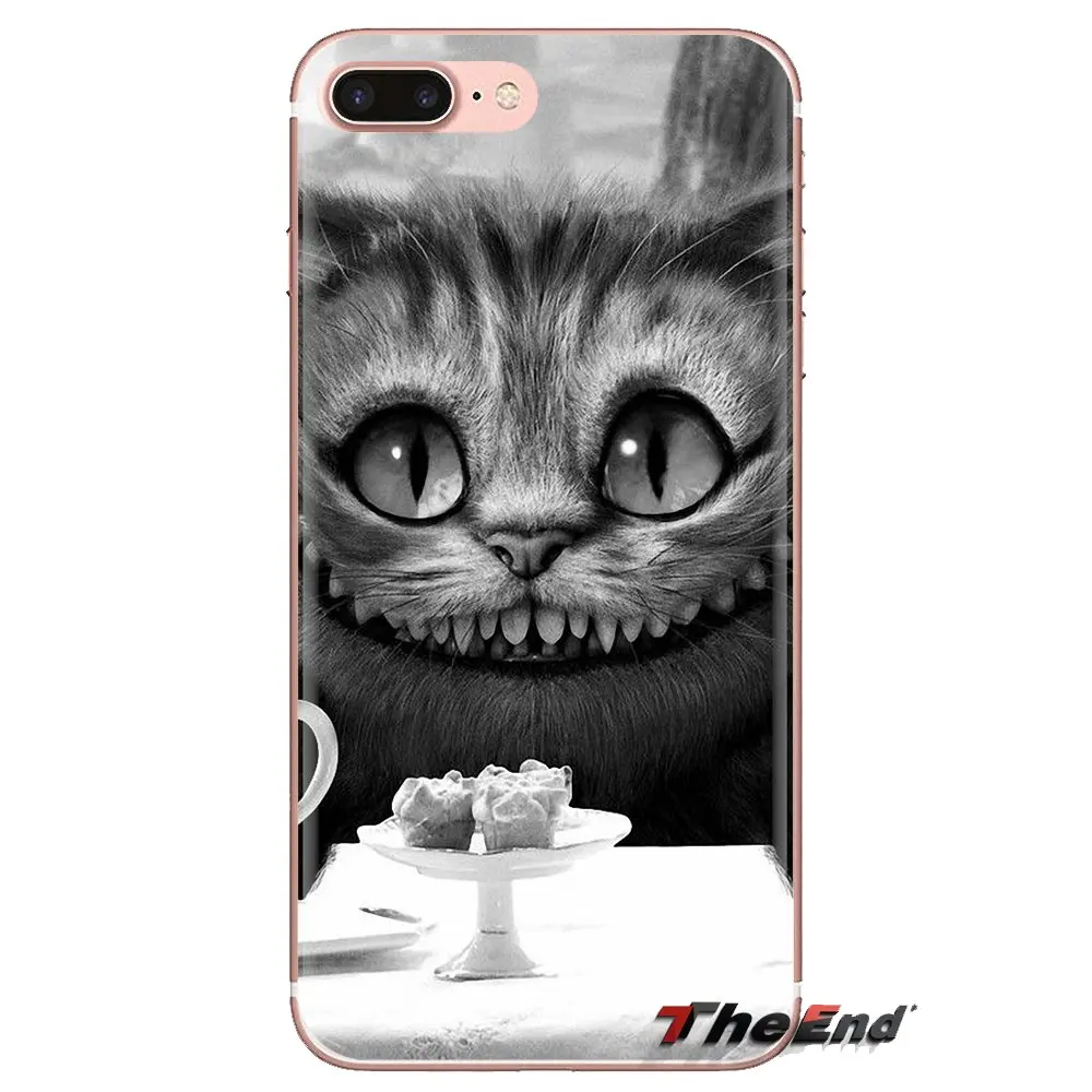 Алиса в стране чудес Чеширский кот для samsung Galaxy S2 S3 S4 S5 MINI S6 S7 edge S8 S9 Plus Note 2 3 4 5 8 Coque