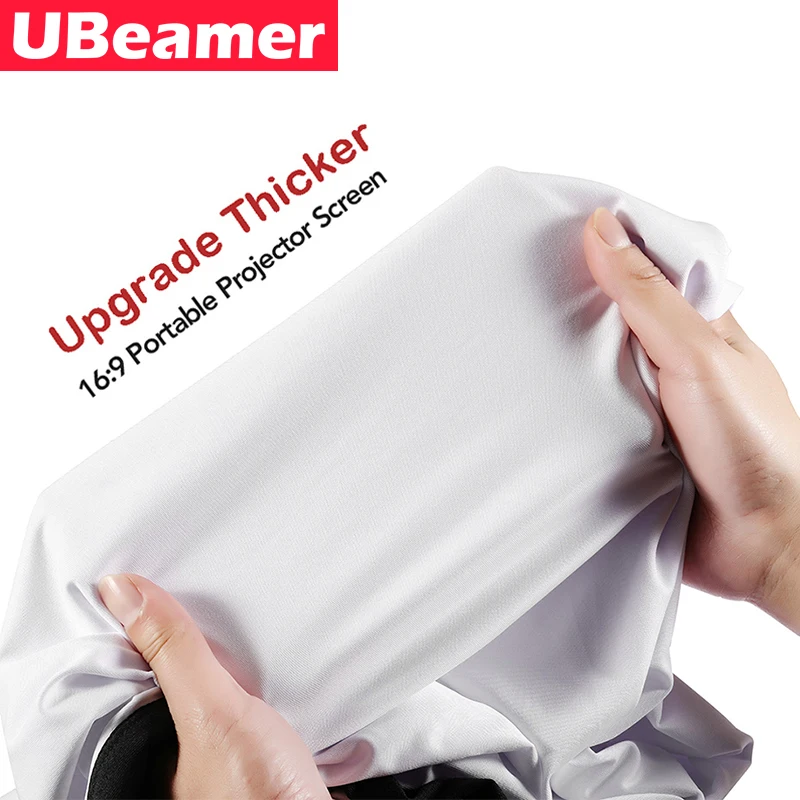 Прямая поставка с фабрики 16:9 Портативный экран проектора 100 120 130 дюймов толще