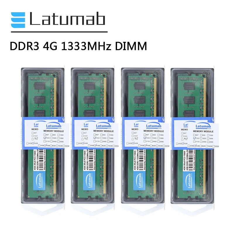 Latumab ОЗУ DDR3 4 ГБ 8 16 1333 МГц память для настольного компьютера Память DIMM ПК
