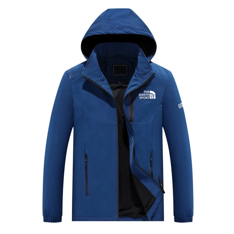 

The Men Jackets Waterproof Rain Jacket For Outdoor Sport Coat Hooded Windproof Zipper Sportswear Hoodie Wear Windbreaker