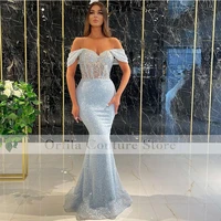 formal women evening dress mermaid sequins sparkly vestidos prom party gowns 2021 2021 robe de soir%c3%a9e femme