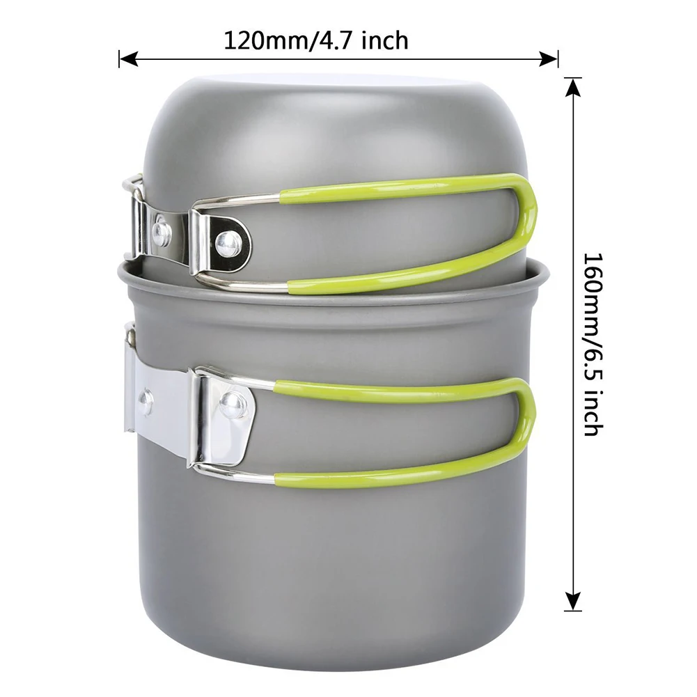 

Camping Cookware Set Picnic Cooking Pots Set Outdoor Hiking BBQ Tableware with Pan Kettle Stove Set Camping Tourism Supplies Kit