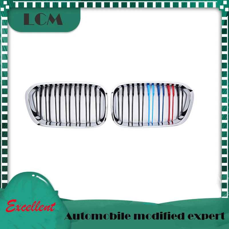 Двойная решетка из АБС-пластика глянцевая черная/матовая черная/черная +