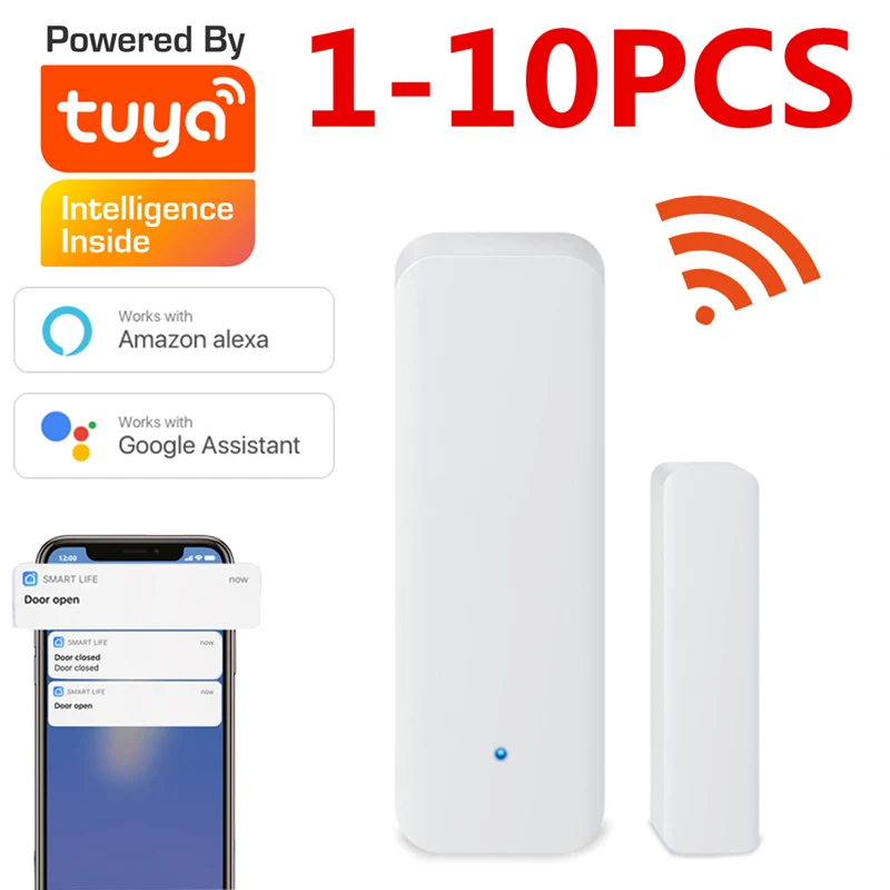 Tuya Smart WiFi датчик для двери дверь открытой/закрытый детекторы Wi-Fi сигнализации