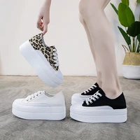 platform wedges canvas women shoes comfortable sneakers for women shoes casual platform heels fashion sneakers women leopard