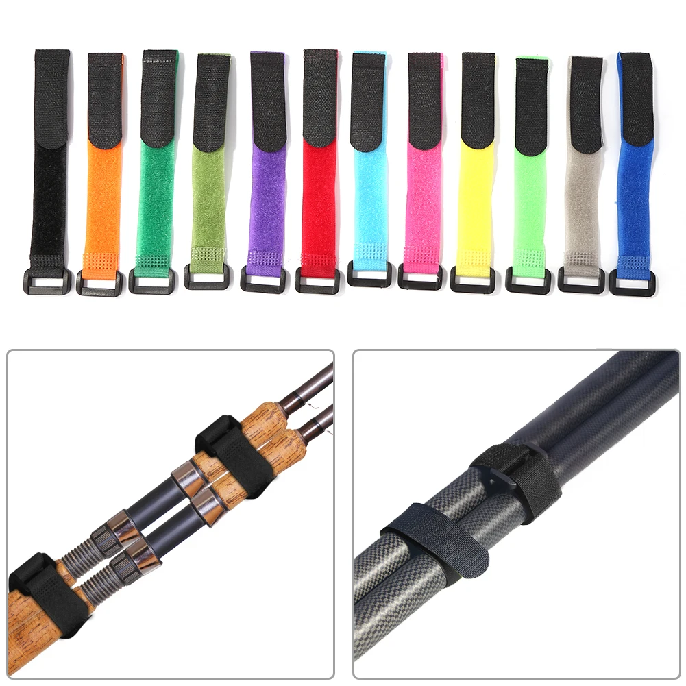 

5pcs Tie Holder Strap Bands Fishing Rod Cable Fastener Belt Outdoor Fishing Tools for Outdoor Fishing Portable Accessories