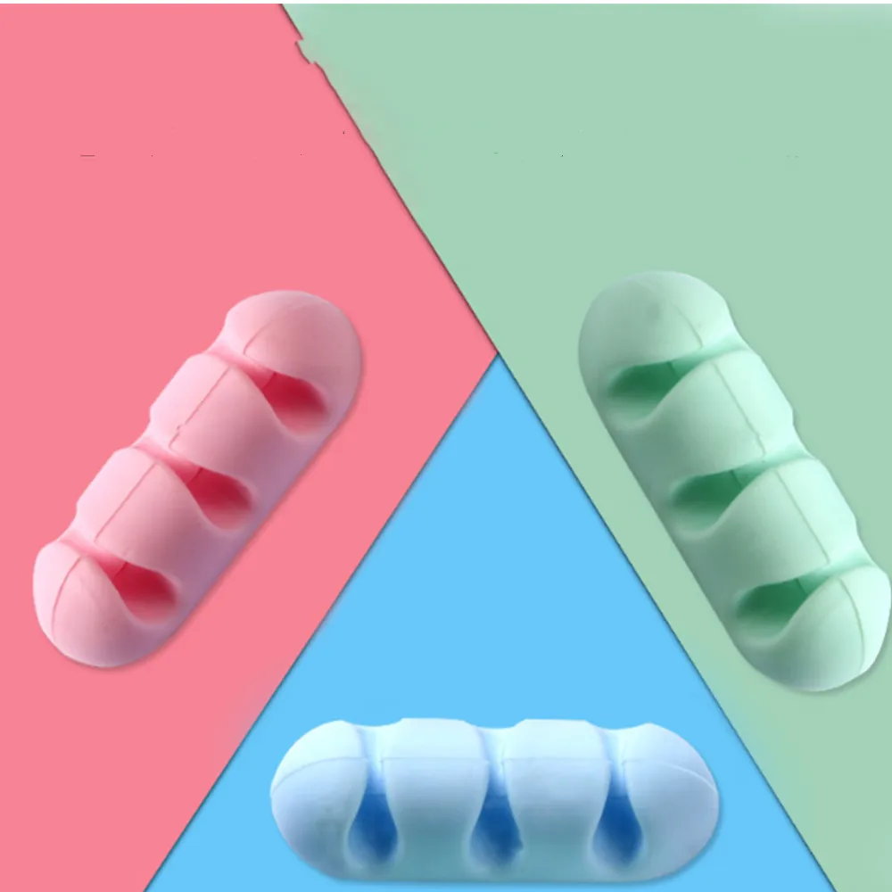 Креативный силиконовый органайзер для проводов 2 упаковки простая паста