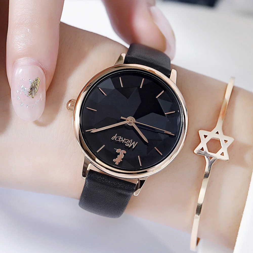 Кварцевые наручные часы Disney роскошные модные женские повседневные Элегантные с