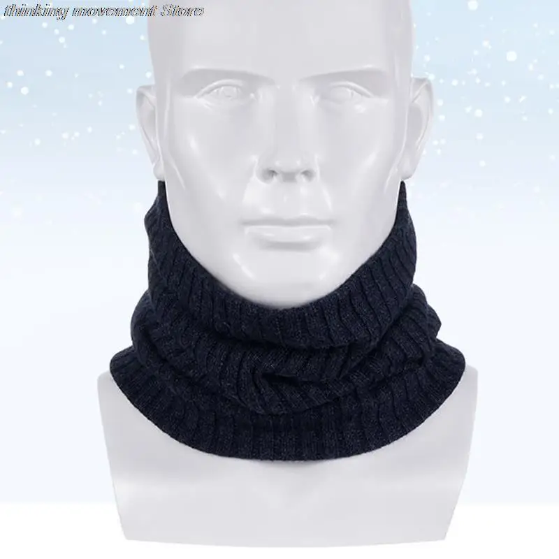 

Winter Fleece Ring Bandana Knitted Solid Scarf Neck Warmer Handkerchief Ski Mask
