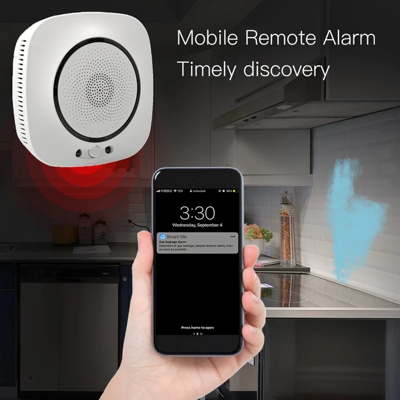 WiFi умный детектор утечки газа пожарная безопасность газ горючий датчик