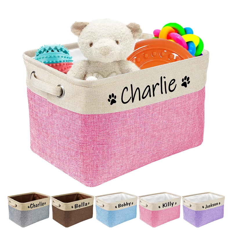 Персонализированная корзина для хранения игрушек собак складные корзины