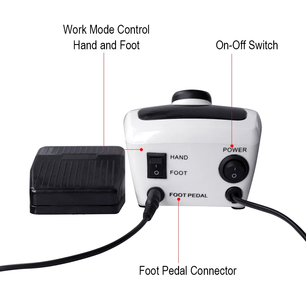 32 Вт 35000 об/мин набор для ногтей с профессиональный маникюрный станок Набор бит