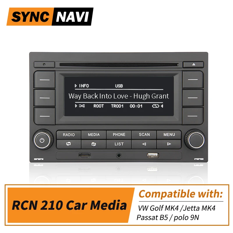 Автомобильная Мультимедийная система RCN210 мультимедийный плеер с CD плеером USB AUX