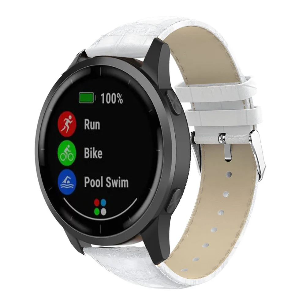 Ремешок сменный из натуральной кожи для Garmin Vivoactive 3 4S смарт-браслет 4 ремешок