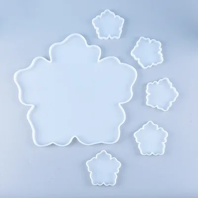 

Silicone Coaster Cherry Blossoms Molds Epoxy Resin Molds for DIY Flower Shaped Coasters Glass Tea Fruit Tray Cup Pad Home Decor