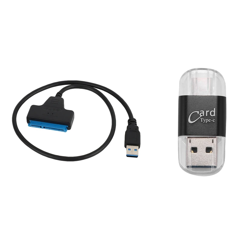 

USB 3,0 к SATA III адаптер, кабель и кардридер, алюминиевый USB Type C OTG Micro-SD/TF устройство для чтения внешних карт памяти