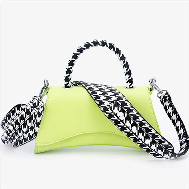 Симпатичные сумки-мессенджеры из твидовой ткани с клиньями для женщин новинка 2023