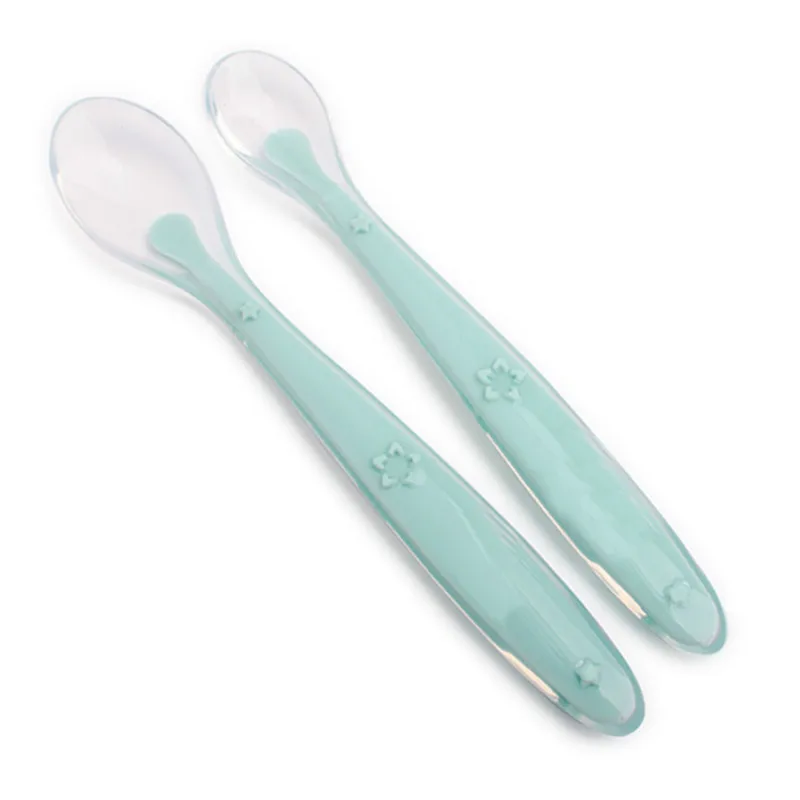 Силиконовая ложка для кормления звездочка ребенка маленькая