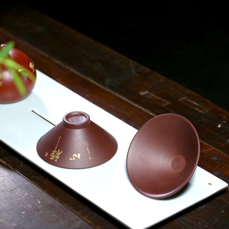 

Changtao] Yixing raw ore pure handmade purple sand tea cup Master Cup Zen heart Hat Cup single price 80CC