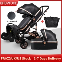 on sales eu no tax newborn luxury 3 in 1 baby stroller high landscape carriage can sit reclining shock absorber pram