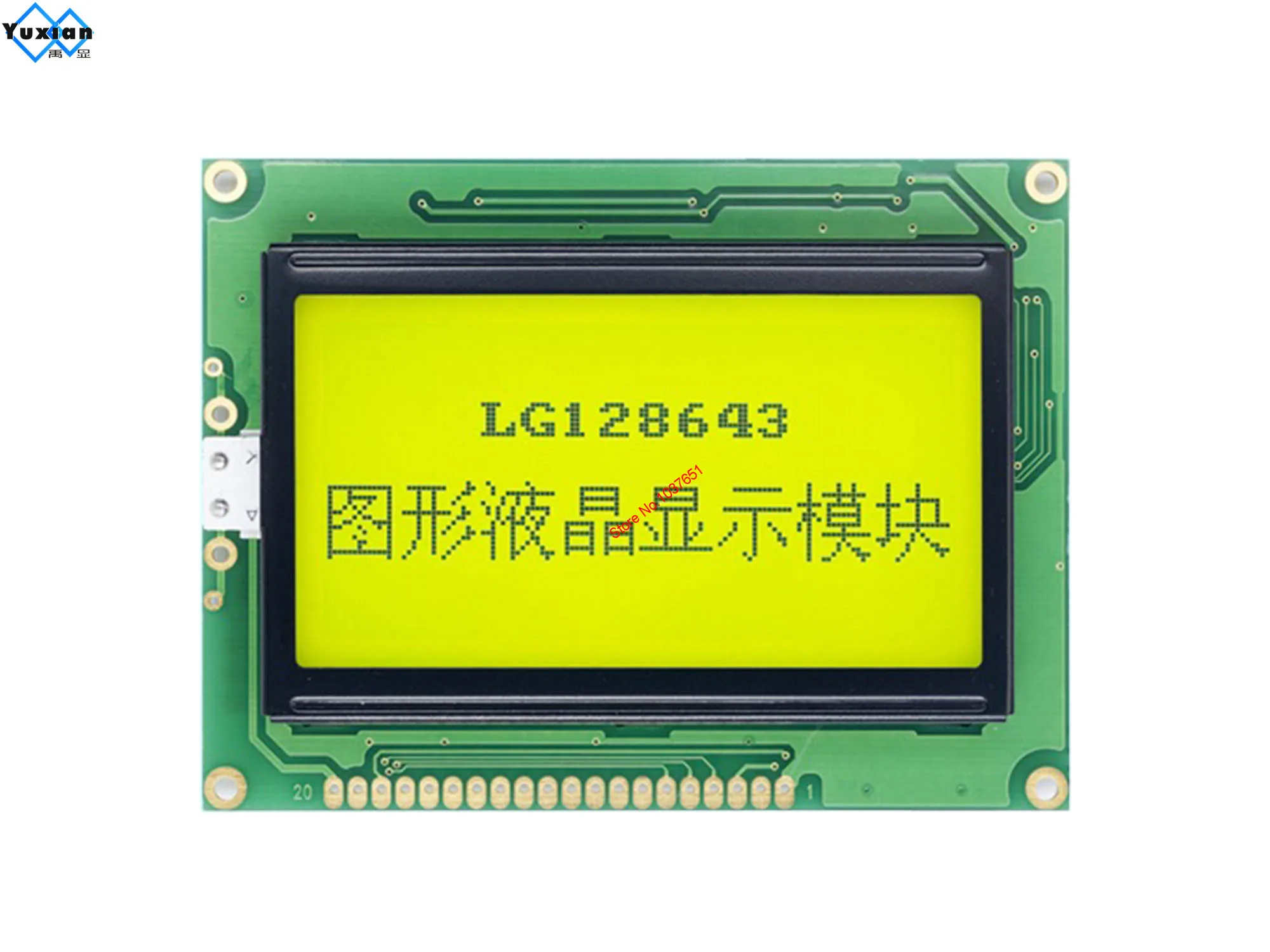 

128x64 Lcd Display LG128643 Green Bottom Backlight 5v NT7108 Compatibel AG12864A WG12864A LM12864LBY Good Quality
