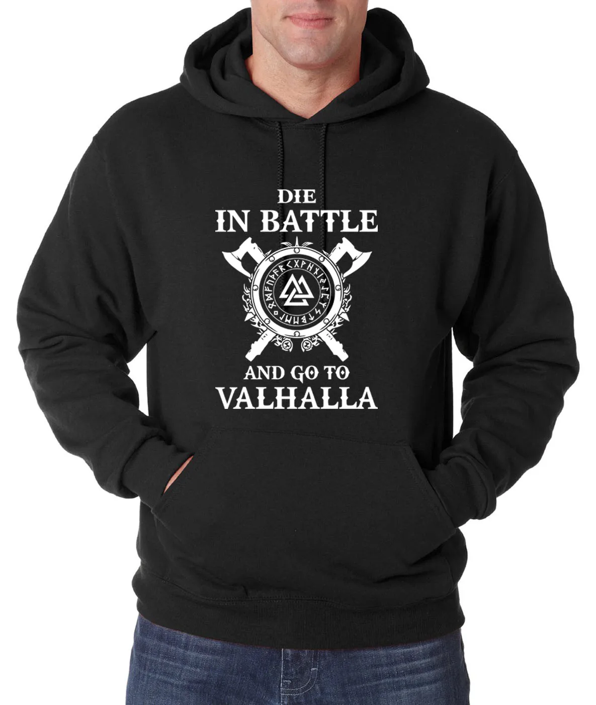 Мужские толстовки с капюшоном Die In Battle And Go To Valhalla Viking уличная одежда в стиле хип