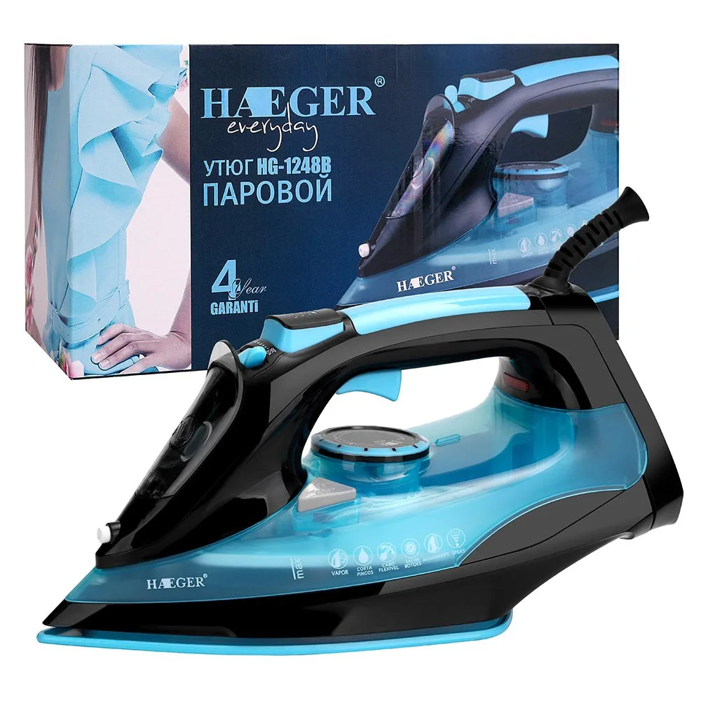 

Electric Iron Household Portable Handheld Steam Iron High Power 2200w Home Non-Stick Coating Soleplate Three-Speed Thermostat