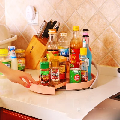 Кухонный 360 вращающийся лоток для хранения хранилище банок с приправами стойка