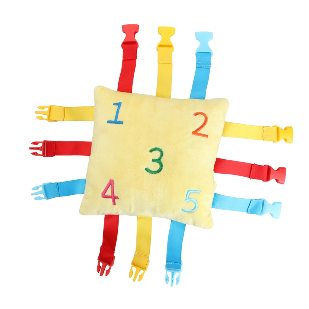 Libro sensorial silencioso para ni&ntilde;os, rompecabezas con hebilla, juego a juego de Color, juguete educativo-4