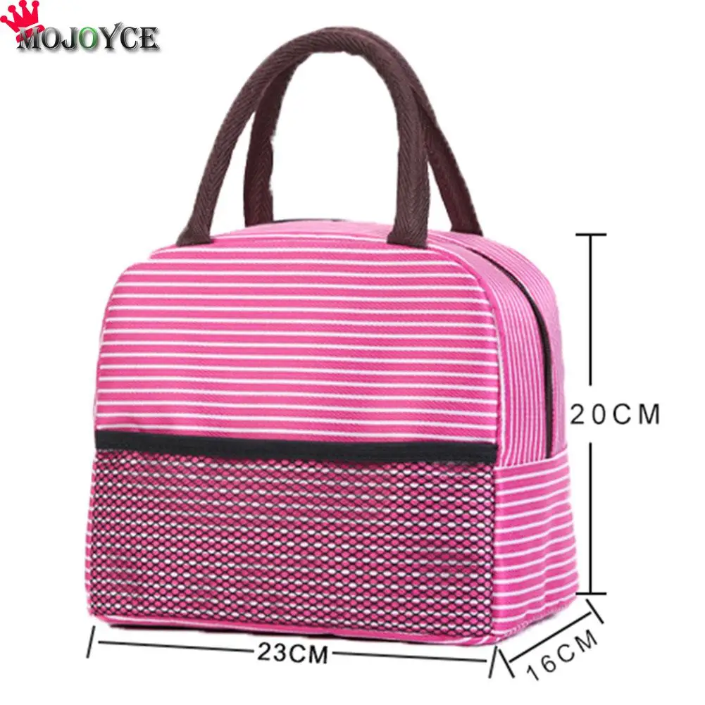 

Portable Lunch Bag Oxford Waterproof Thermal Insulated Cooler Handbag Bento Tote Portable Insulated Canvas Lunch Bag