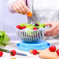 2021 kitchen fruit sand vegetable cutter cutting bowl mix salad artifact plastic vegetable bowl with lid thickening divider