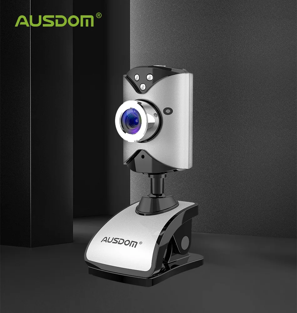 AUSDOM AW116 SD веб камера с микрофоном светодиодный светильник Бесплатная Dirve и