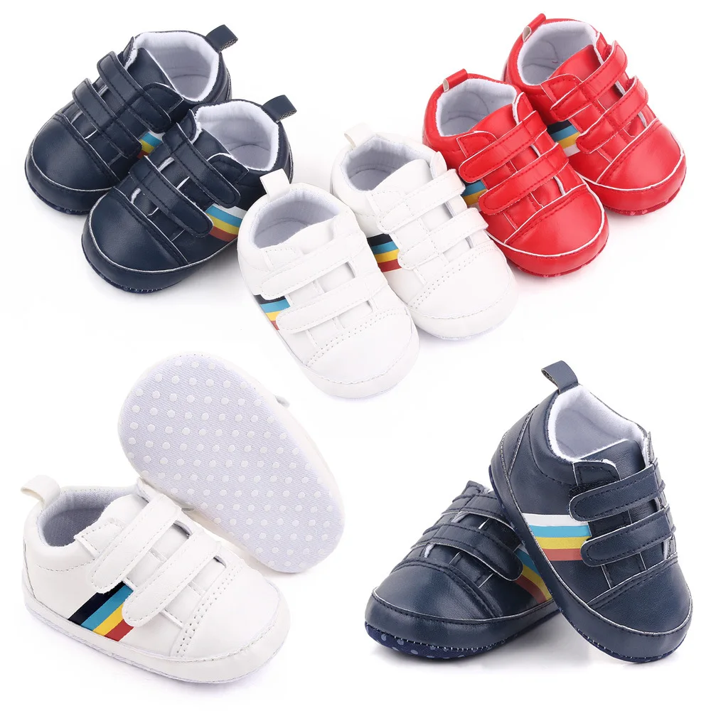 

Spring and autumn new baby shoes double Velcro toddler baby shoes soft soled indoor walking shoes manufacturer direct sales