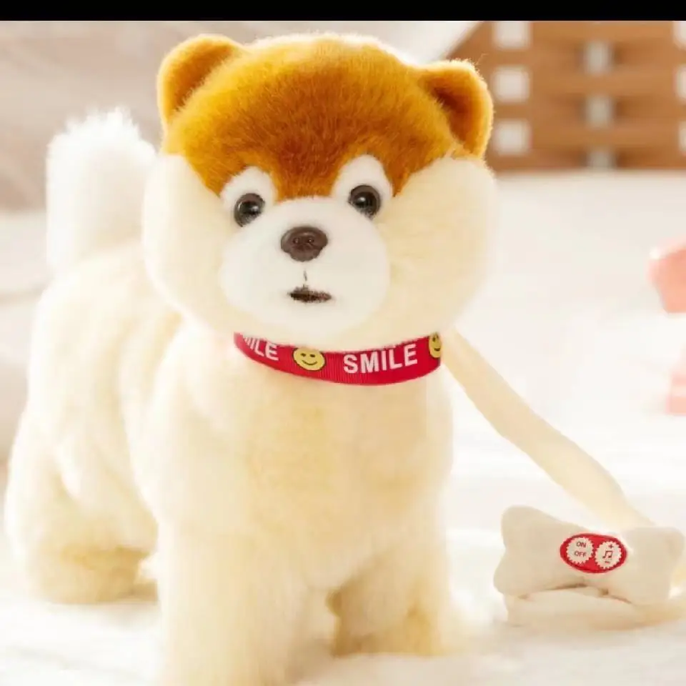 

Electronic Plush Puppy Robot Dog Toy Sing Song Walk Dance Bark Electric Animal Pet Music Leash Huskie For Children Xmas Gift