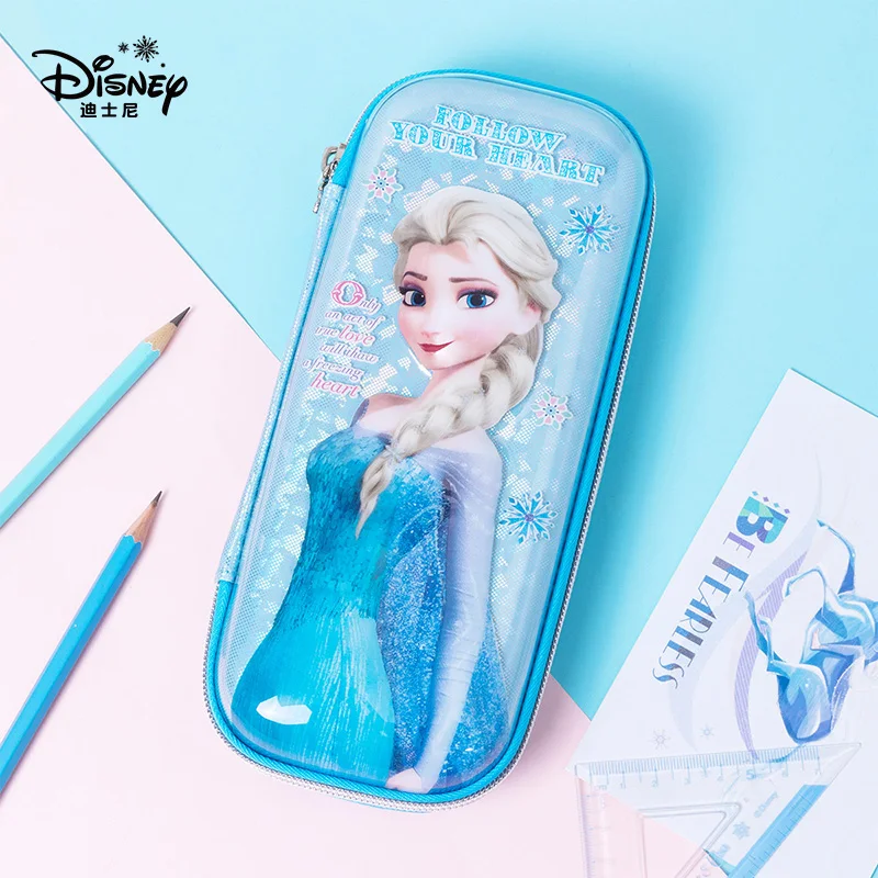 

Authentic Disney Primary School Student Pencil Case Frozen 1-3 Grade Girls Study Stationery Pencil Case Stationery Bag Large