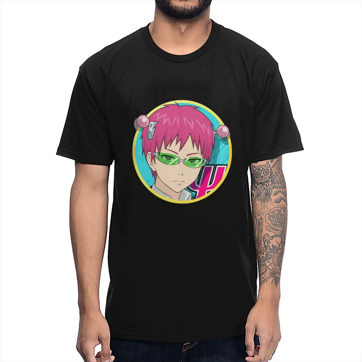Мягкая футболка для мальчиков Saiki K Kusuo No Psi Nan с круглым вырезом летняя мягкая
