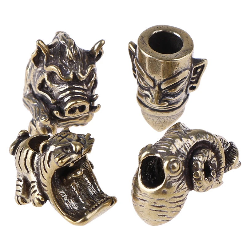 Титановые Ретро латунные бусины для ножей шнурки подвески веревка шнур