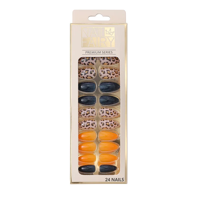 

24 шт., патчи для дизайна ногтей с леопардовым принтом