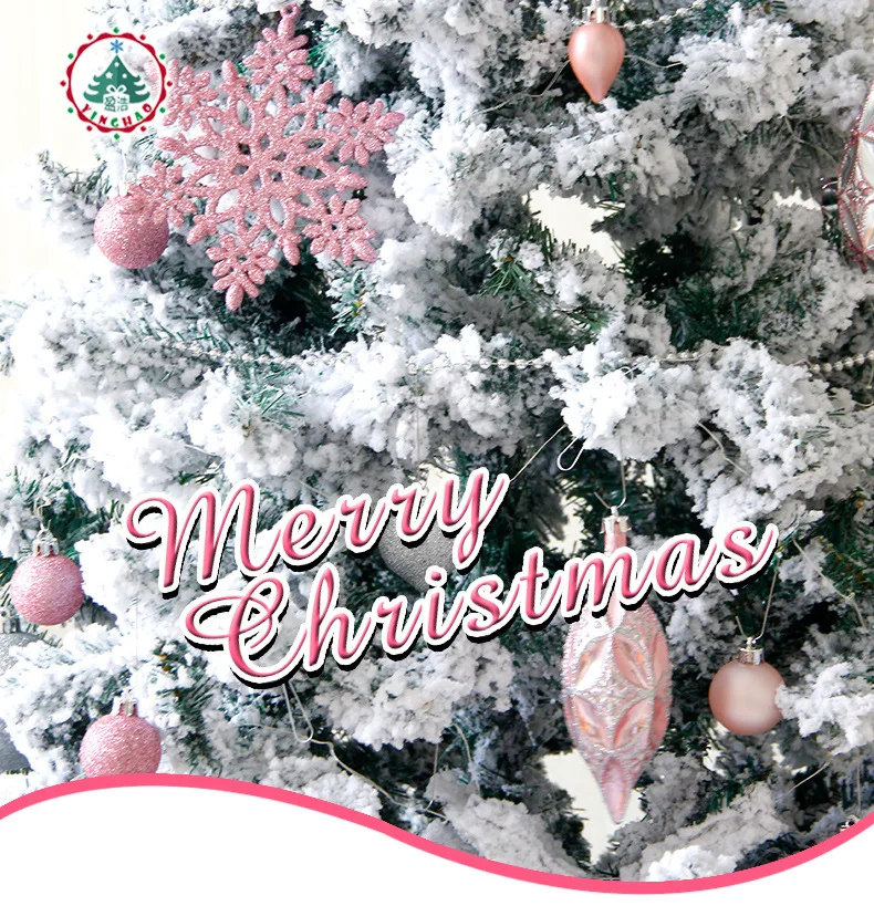 Adornos Navidad Розовый Рождественский шар, украшения для елки, рождественские украшения для домашнего декора