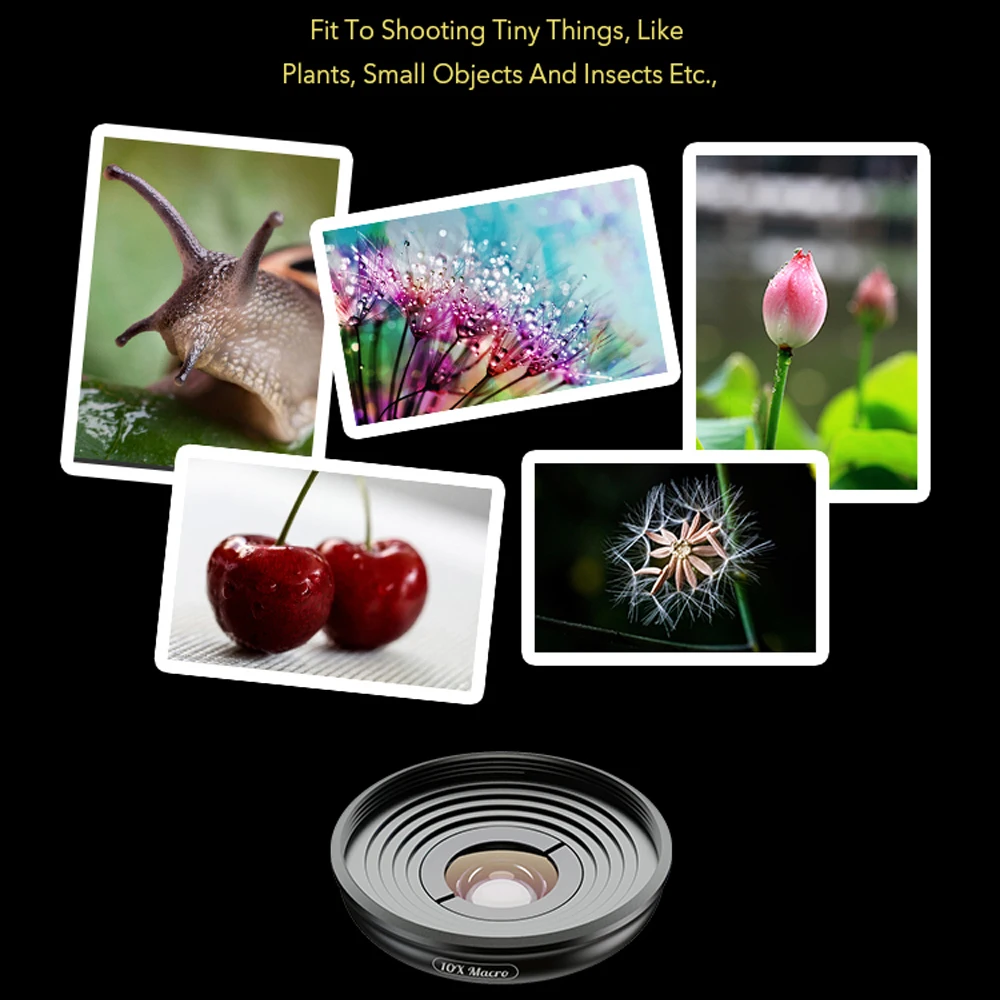 APEXEL профессиональный HD 10X Супер макрообъектив микро объективы с универсальным