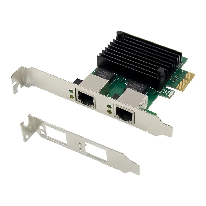 2 порта RJ45 PCIE чип Realtek RTL8125 10/100/1000M/2 5G двухпортовый сетевой адаптер для локальной