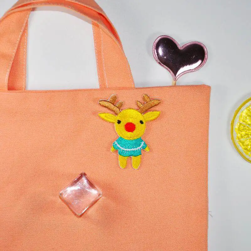 Мультяшная Рождественская серия вышитая нашивка для одежды Санта-Клаус лось