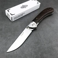 russia souvenirs folding blade outdoor knife 440c steel wood handle self defense survival tool tactical hunting fishing knife